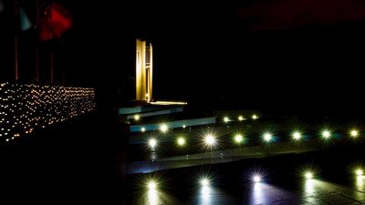 National Police Memorial at night