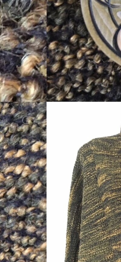 Nullarbor Nights Knit fabric, cellulose button
