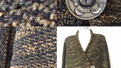 Nullarbor Nights Knit fabric, cellulose button