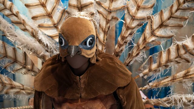 Sidney NOLAN. ‘The Male’ (Lyrebird) costume from The Display 1964 On loan from the Australian Perfo ‘The Male’ (Lyrebird) costume from The Display 1964 designed by Sidney Nolan