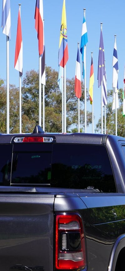 Canberra Sightseeing Tour International Flag Display Lake Burley Griffin
