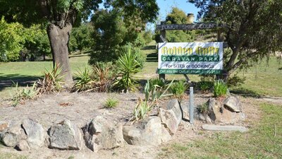 Entry sign to caravan park