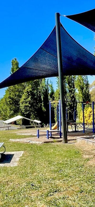 Playground with Slide and Swings
