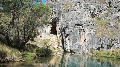 Blue Waterholes creek and cave, Kosciuszko National Park. Photo: Elinor Sheargold/DPIE