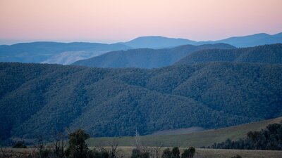 A view from the house looking towards the Brindabella mountain ranges.