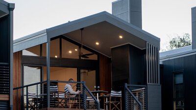 The guest dining, lounge area.