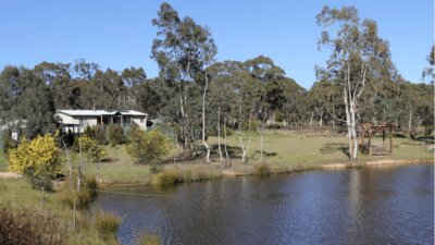 Cottage with dam