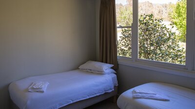 view from a guest room at Cuppacumbalong overlooking the gardens