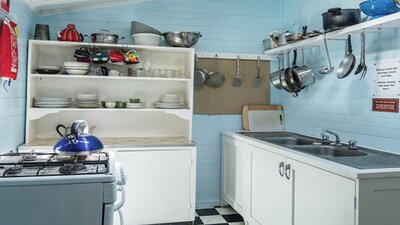 Currango Homestead kitchen, Kosciuszko National Park. Photo: Murray Vanderveer/OEH