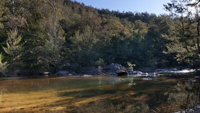 Deua River campgrounds waterside, Deua National Park. Photo: Lucas Boyd/DPIE