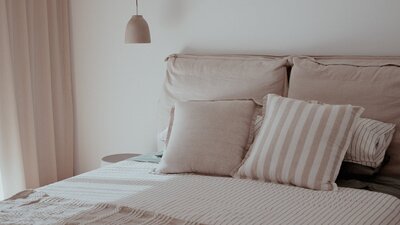 Bedroom showing luxury bed.