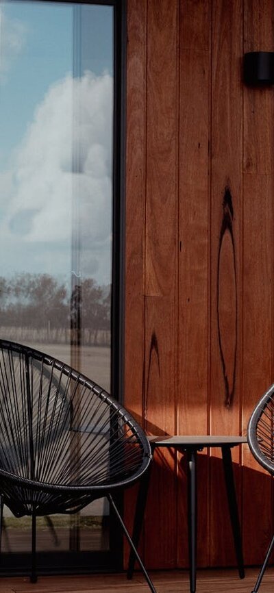 two chairs on the deck