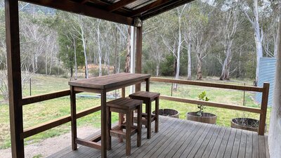 Deck table and chairs