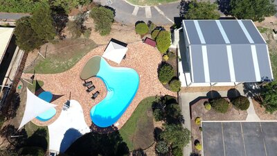 Swimming pool and BBQ area