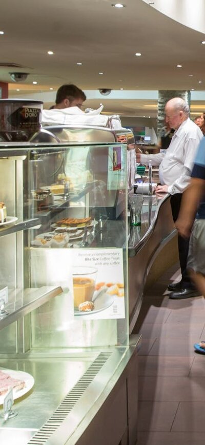 Desert and coffee counter