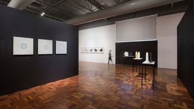 Mel Douglas, 'Surface Tension: Studio Glass and the Drawn Line' (exhibition installation view), 2019