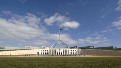 Image showing front view of Parliament House