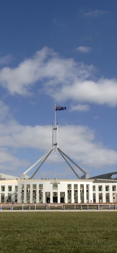 Image showing front view of Parliament House