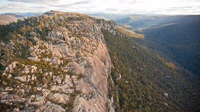 Booroomba Rocks with views to the Brindabella Ranges