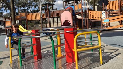 Young boy in the playground