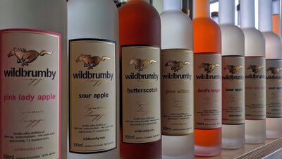 Bottles of Wildbrumby schnapps