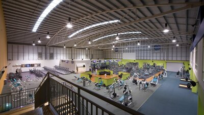 The downstairs equipment area at Canberra International Sports and Aquatic Centre