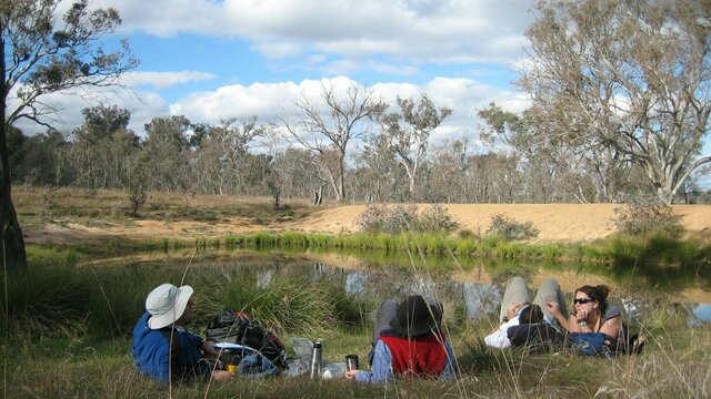Kama Nature Reserve, Canberra Nature Park Friends relaxing in the nature park
