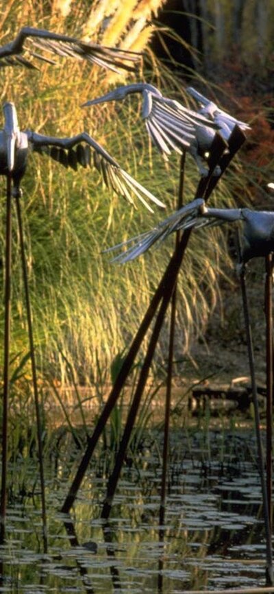 Commonwealth Park pond sculptures