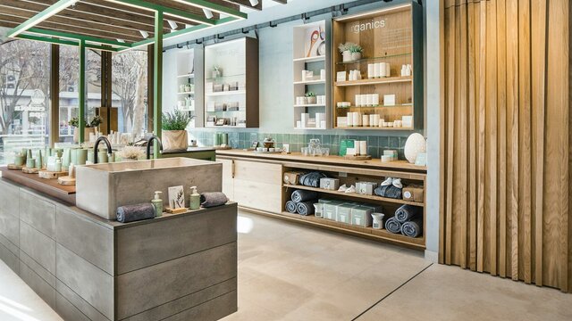 Retail Section Interior of Endota Spa