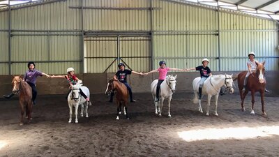 Riders in the indoor