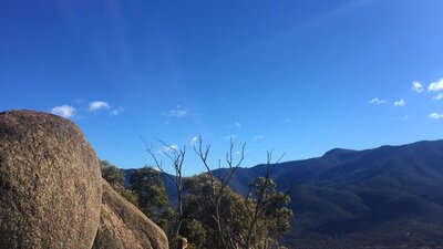 Woman standing at the top of Gibraltar Peak