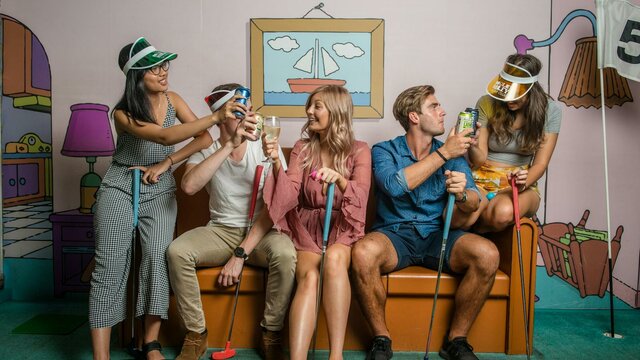 Mini Golf Christmas Parties with all the trims Mini Golf Christmas Parties with all the trims