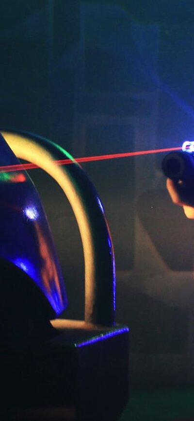 iPlay Laser Tag! Person playing laser tag