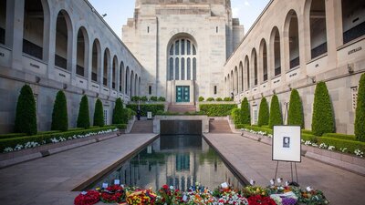 Pool of Reflection within the Commemorative Area of the Australian War Memorial