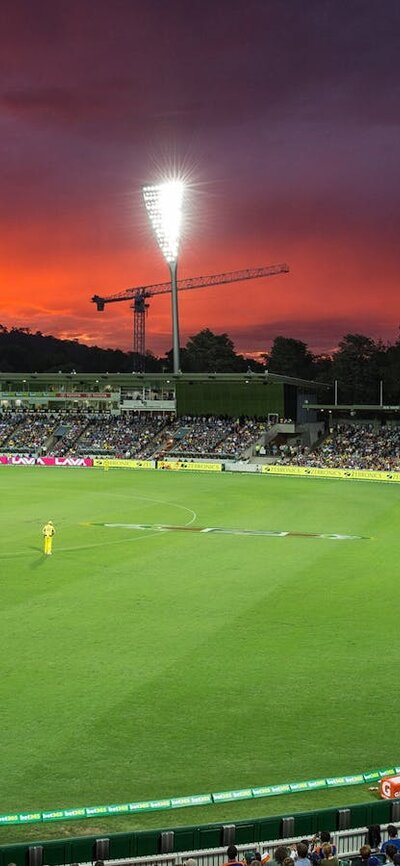 Manuka Oval during a night match