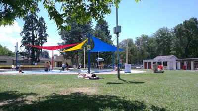 Shaded grass areas at Manuka Pool