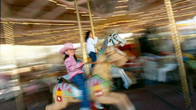 Ride the merry-go-round Riding the merry-go-round