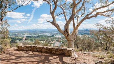 Views over Canberra from the top of Mount Ainslie
