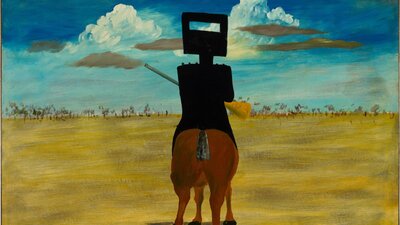 Sidney Nolan, Ned Kelly, 1946, National Gallery of Australia, Canberra. Gift of Sunday Reed, 1977