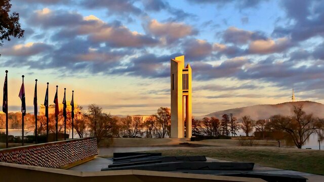 National Police Memorial at dawn. Photo: Maun Luke National Police Memorial at dawn