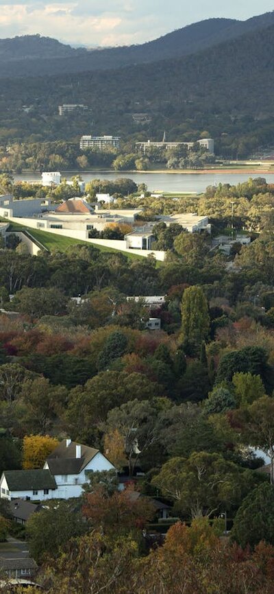 Views towards Parliament House and the Australian War Memorial Views towards Parliament House and the Australian War Memorial