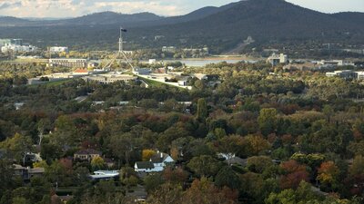 Views towards Parliament House and the Australian War Memorial