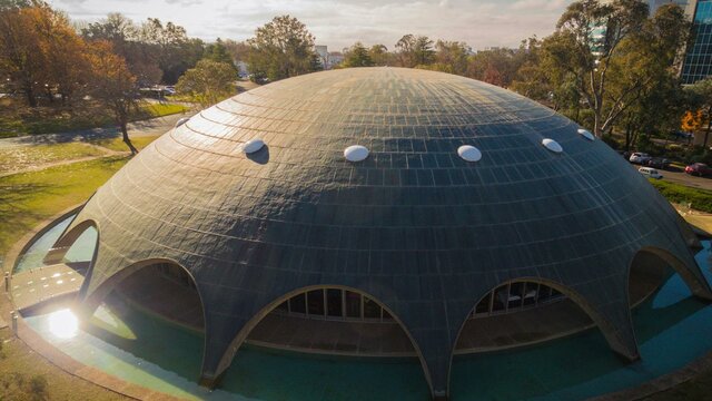 The Shine Dome. Photo credit Adi Chopra Aerial view of the Shine Dome