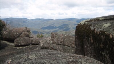 Square Rock on an unusually cloudy day