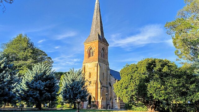 Canberra's oldest church surrounded by green park