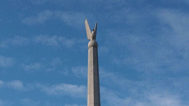 The Australian-American Memorial The eagle at the top of the Australian-American memorial
