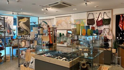 The Curatoreum Arboretum store - inside of store showing a range of giftware