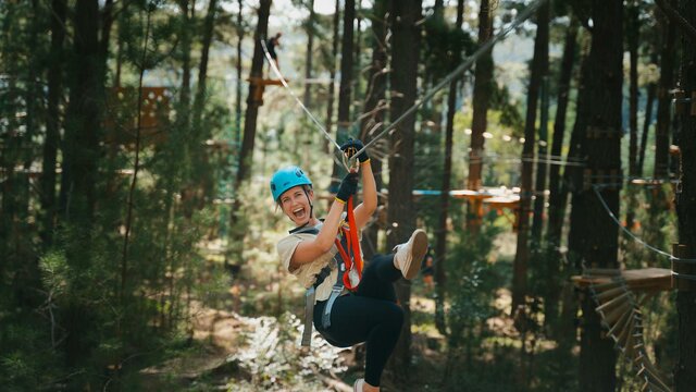 High ropes and ziplining adventure attraction Up to 16 Ziplines