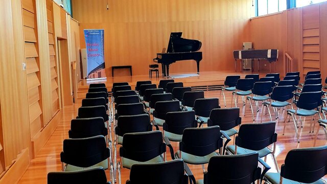 Mansfield room with grand piano