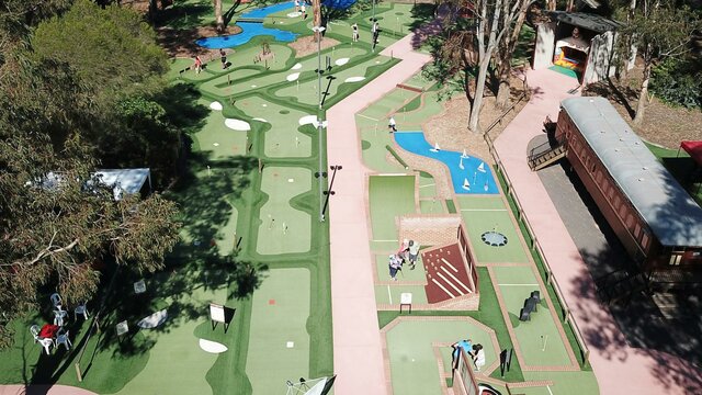 Australias largest miniature folf course Aerial photo